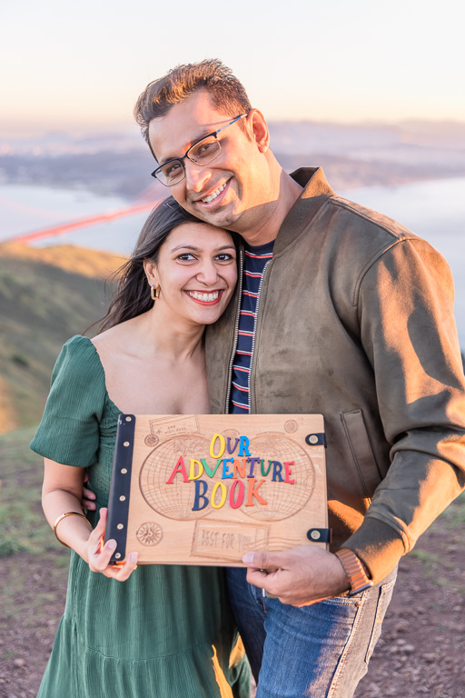 Our Adventure Book - scrapbook used for surprise proposal