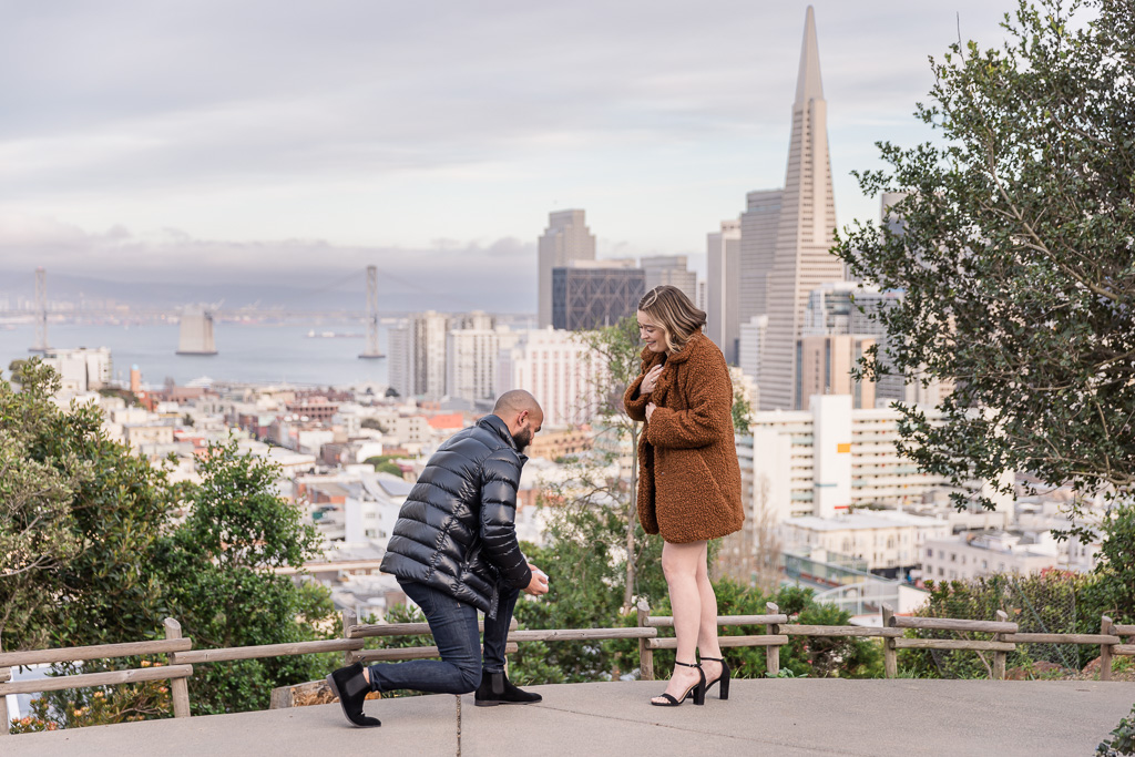 surprise proposal at Russian Hill