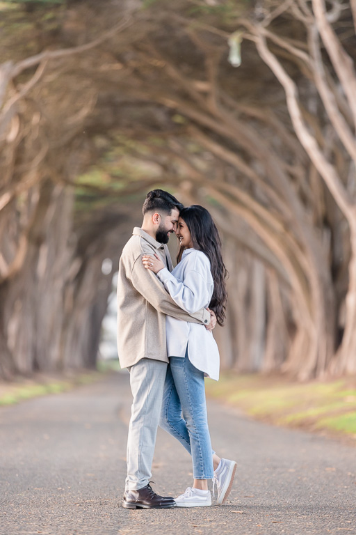 Point Reyes Cypress Tree Tunnel engagement photos