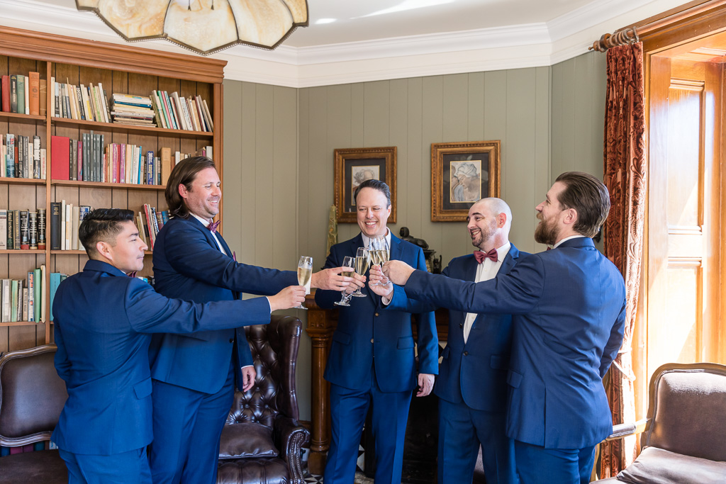 boys' toast before the ceremony