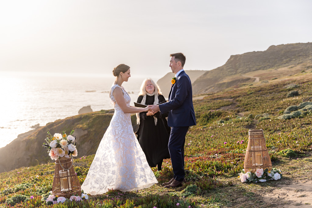 oceanside elopement ceremony photo