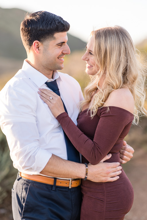 gorgeous couple engagement photo in Marin