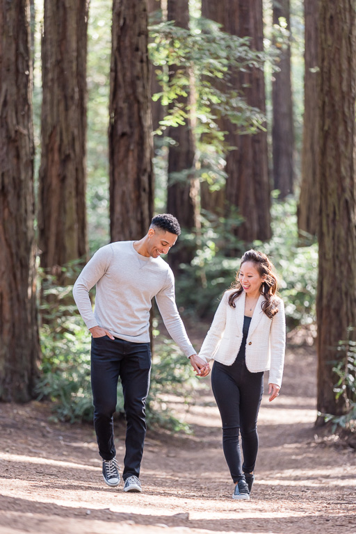 Joaquin Miller Park redwood forest engagement shoot