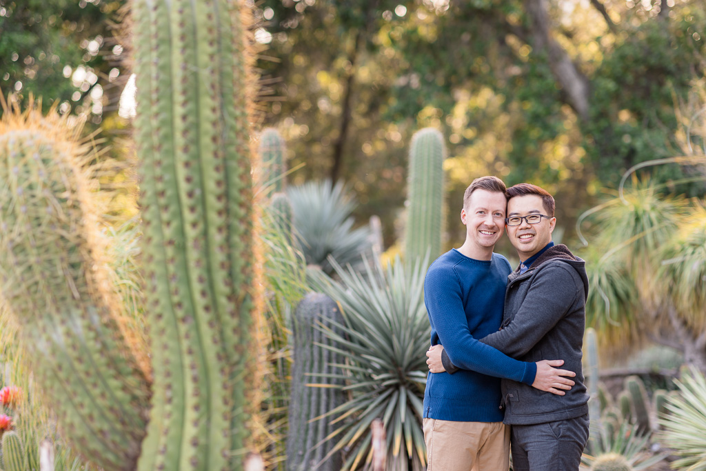 Stanford Cactus Garden gay engagement photos