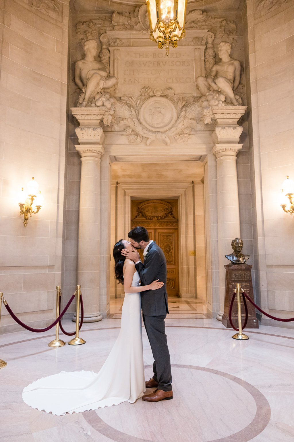 first kiss at San Francisco City Hall