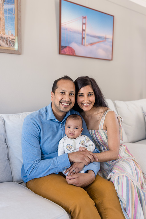 Oakland in-home baby family portrait session