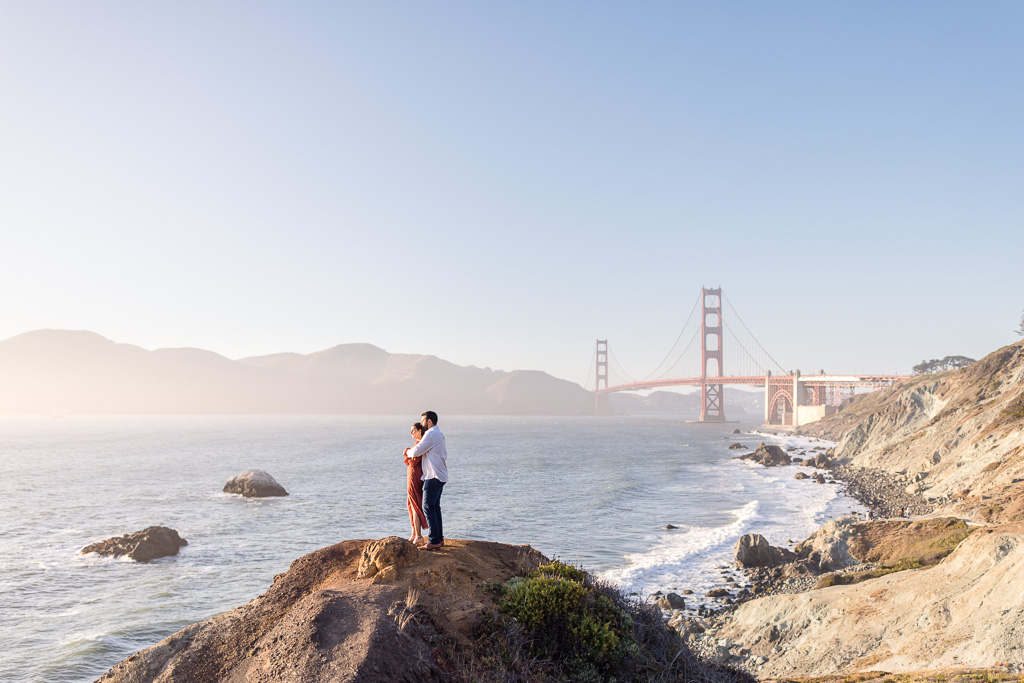 best Golden Gate Bridge sunset engagement photos location