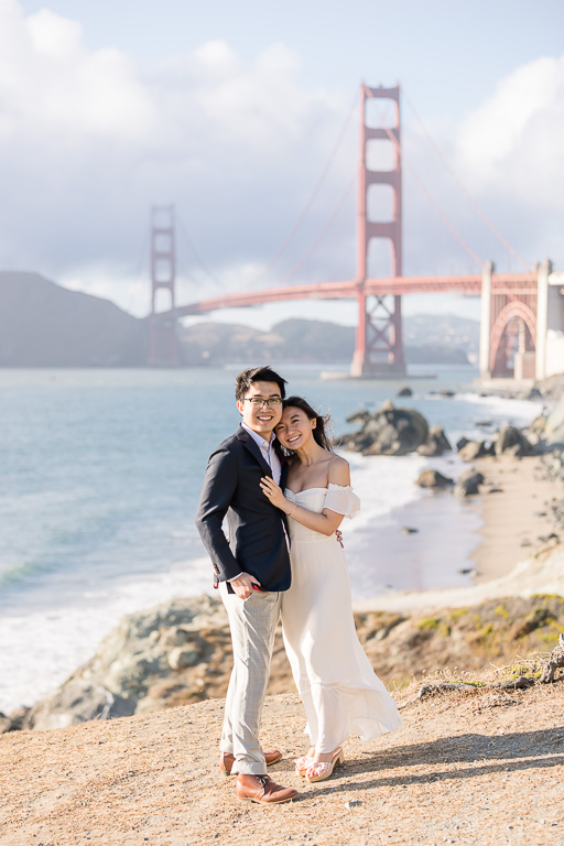 secret Golden Gate Bridge engagement photos location
