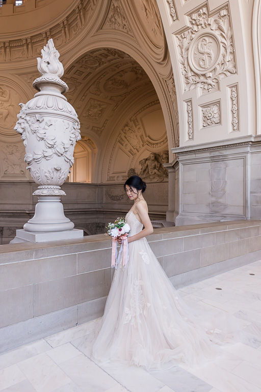 SF City Hall bride solo portrait