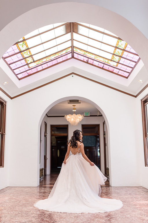 bride solo at Hayes Mansion interior