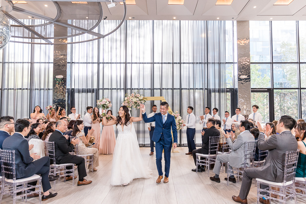 The GlassHouse SJ wedding ceremony recessional