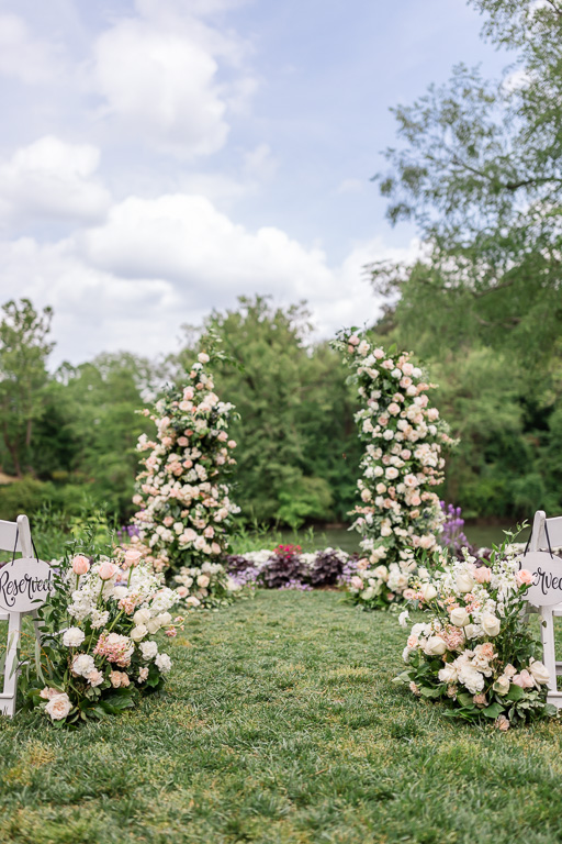 Special Event Factory wedding ceremony floral arrangement