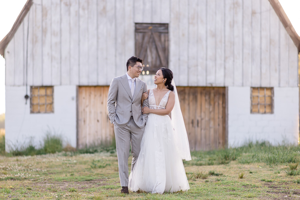 wedding photo at Vaughters Farm barn