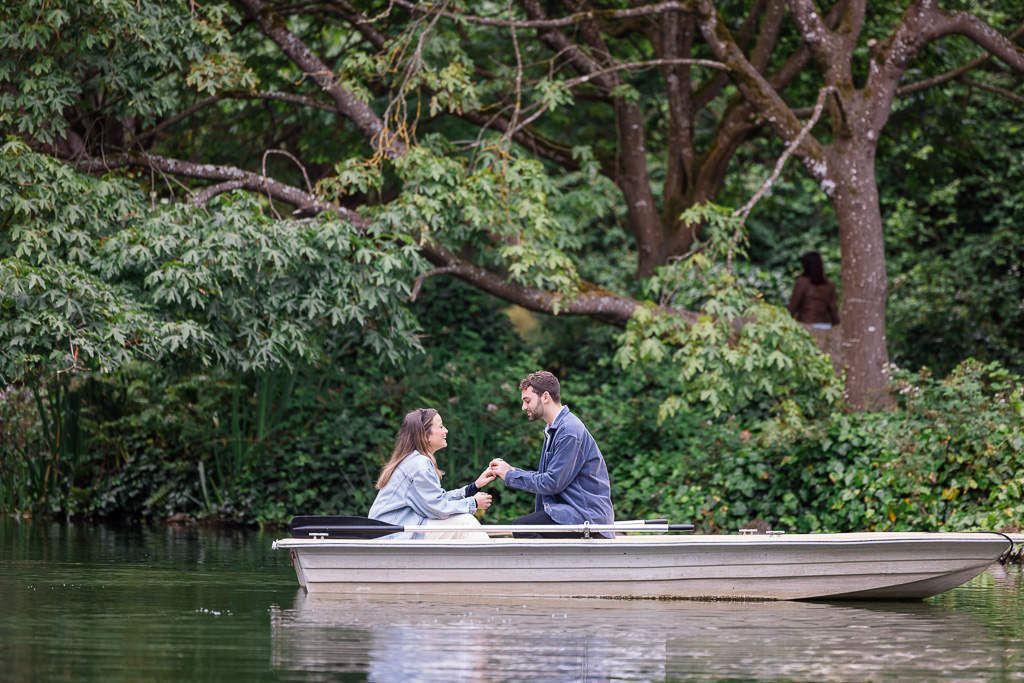 engagement on rowboat
