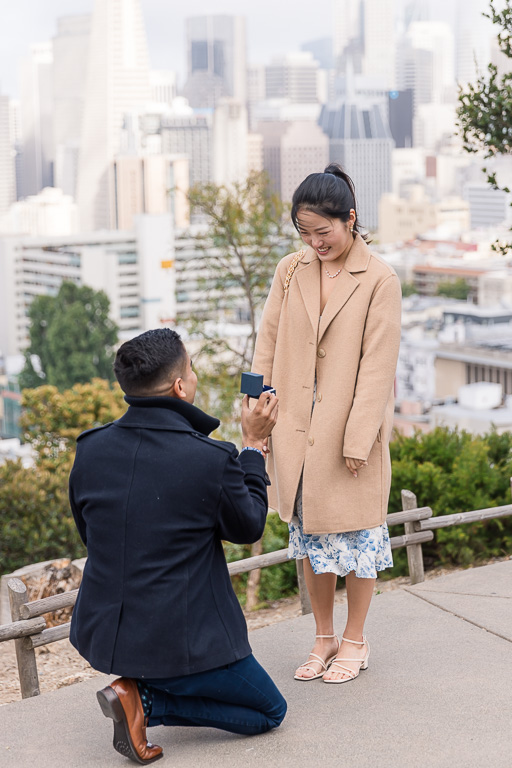 cute smile during proposal