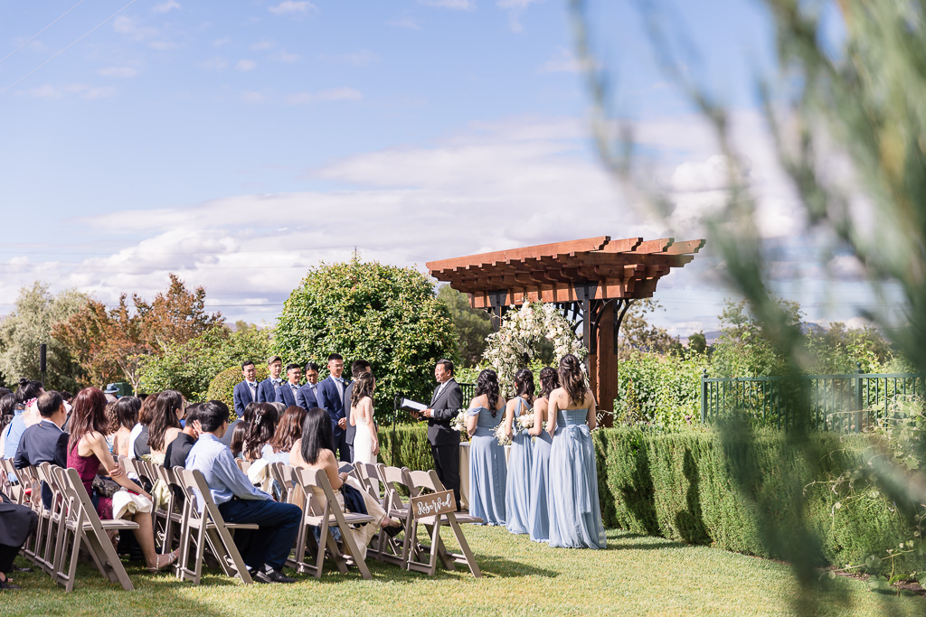 Palm Event Center in the Vineyard outdoor wedding ceremony