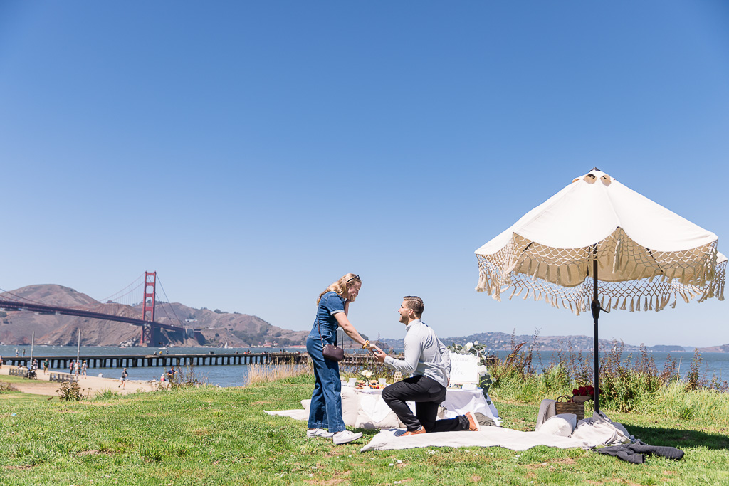 Crissy Field picnic surprise proposal