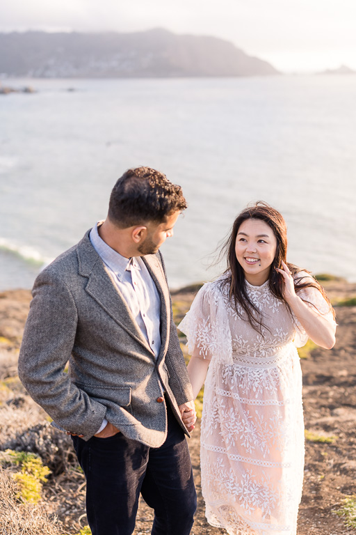 Pacifica Mori Point trail engagement shoot