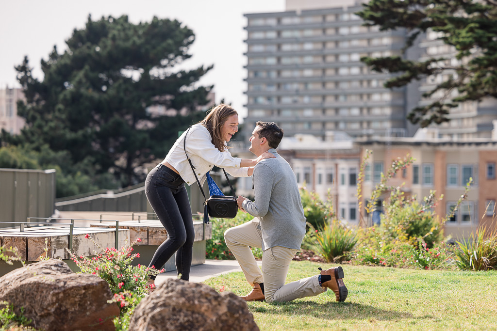 marriage proposal at Francisco Park