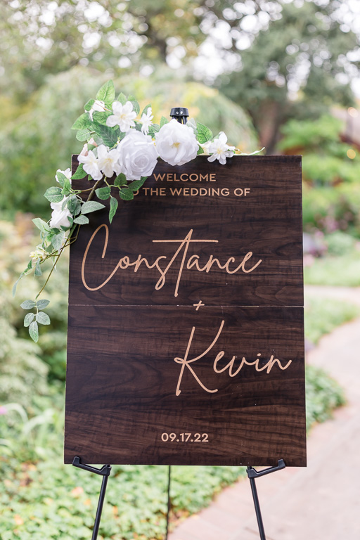 wooden calligraphy wedding welcome sign