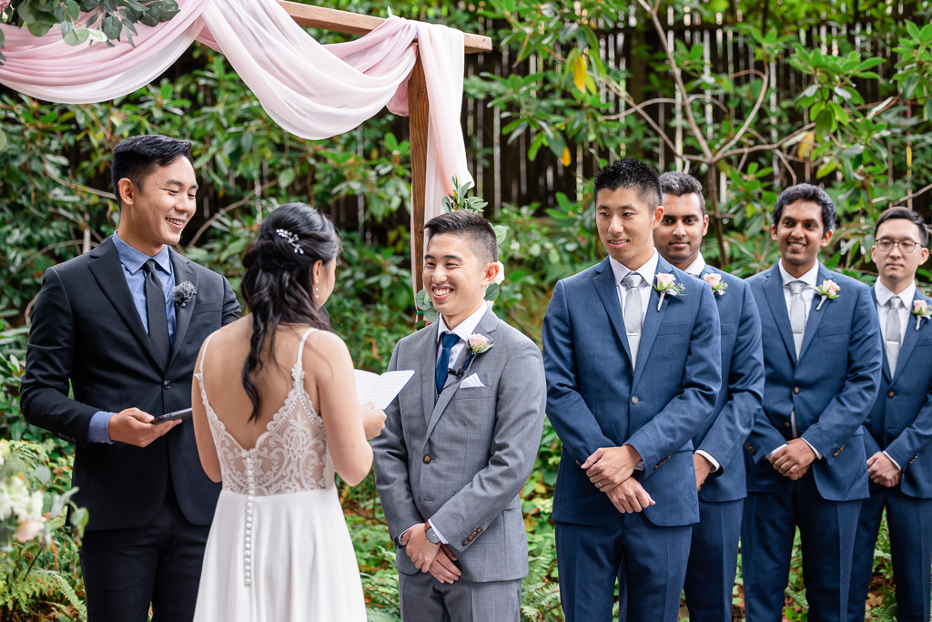 groom reaction to bride’s wedding vows