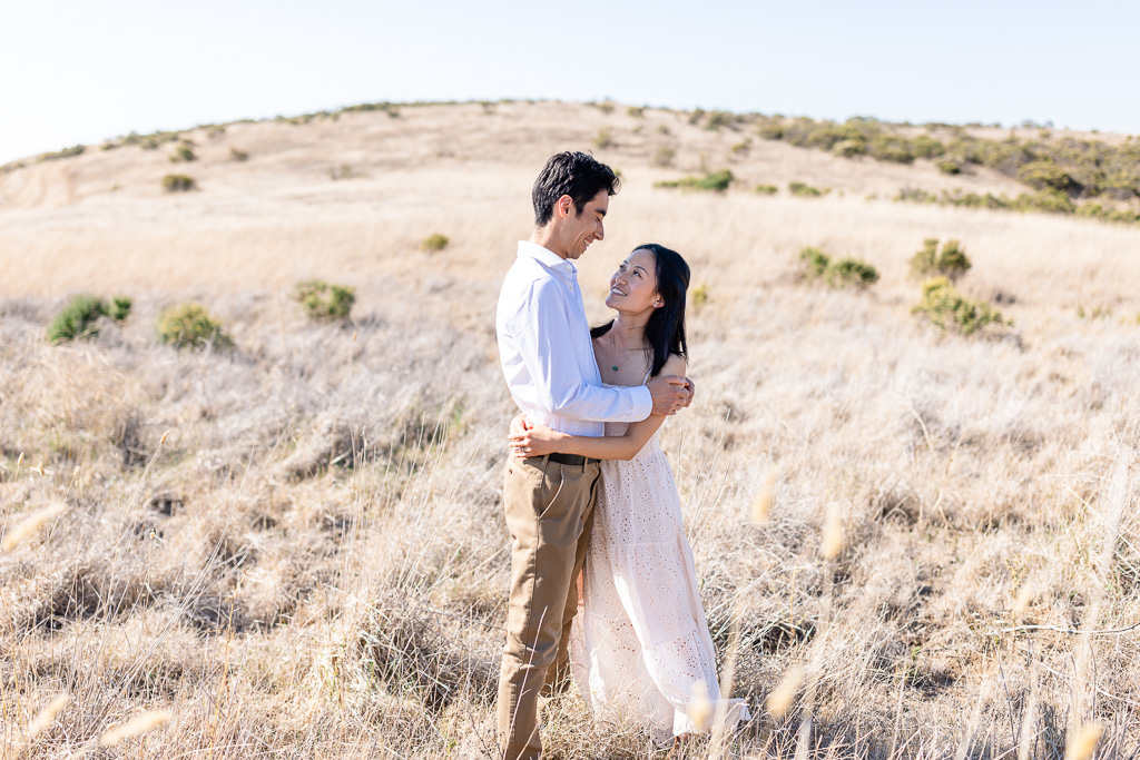 engagement photos in the hills of Portola Valley