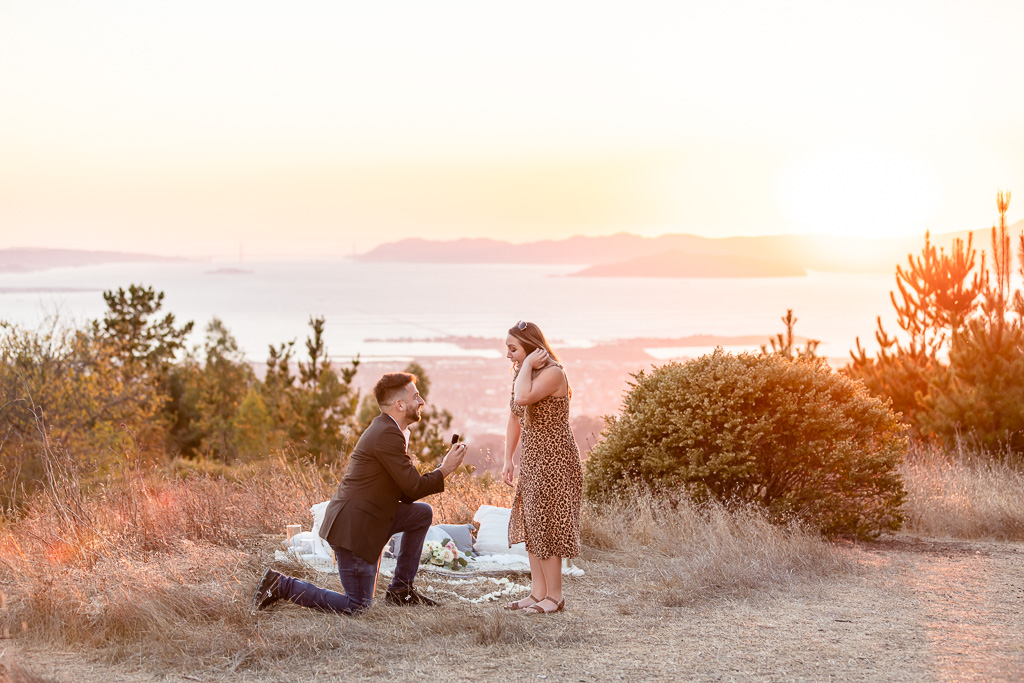 Berkeley Grizzly Peak sunset picnic proposal