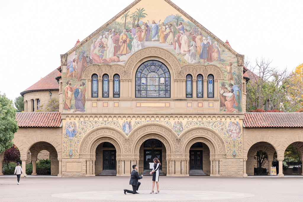 surprise proposal at Stanford Memorial Church