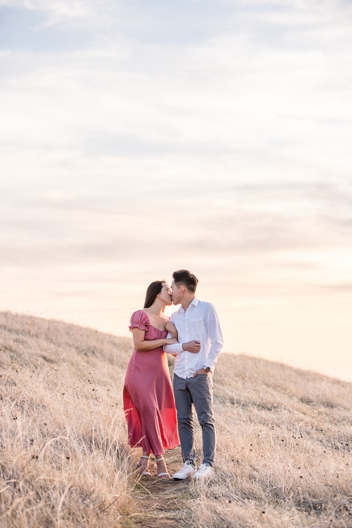 bright and airy Bay Area engagement save the date photo