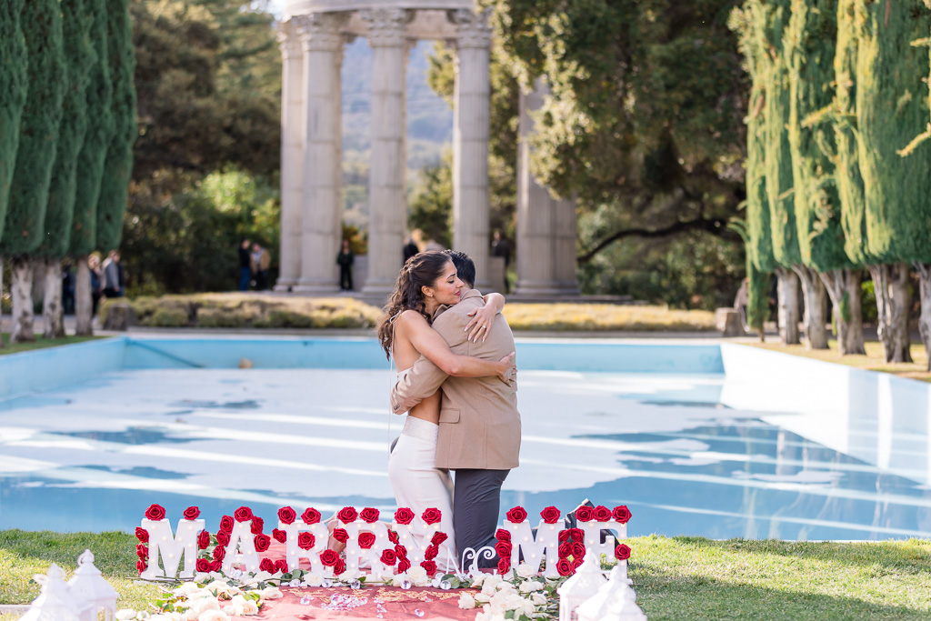 Pulgas Water Temple marriage proposal hidden photographer