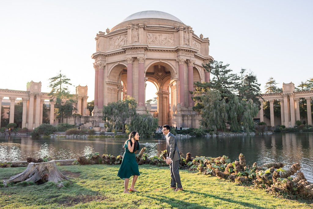 about to propose at the Palace of Fine Arts