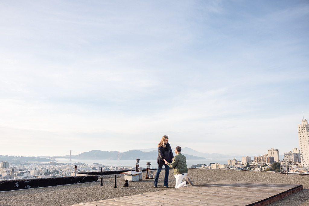 Russian Hill rooftop surprise proposal