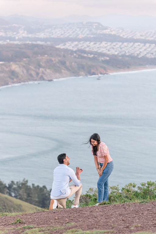 surprise marriage proposal over the Bay Area
