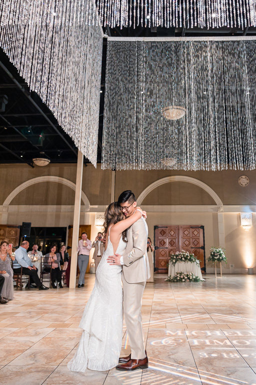 couple's touching first dance
