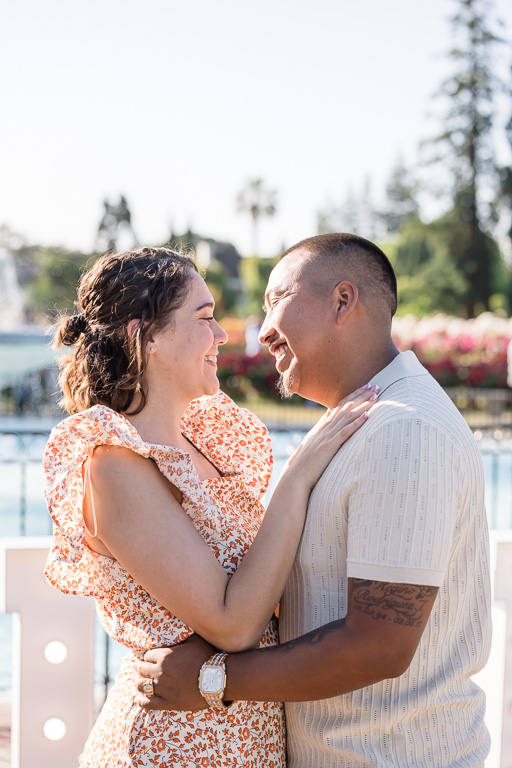 couple at San Jose Municipal Rose Garden