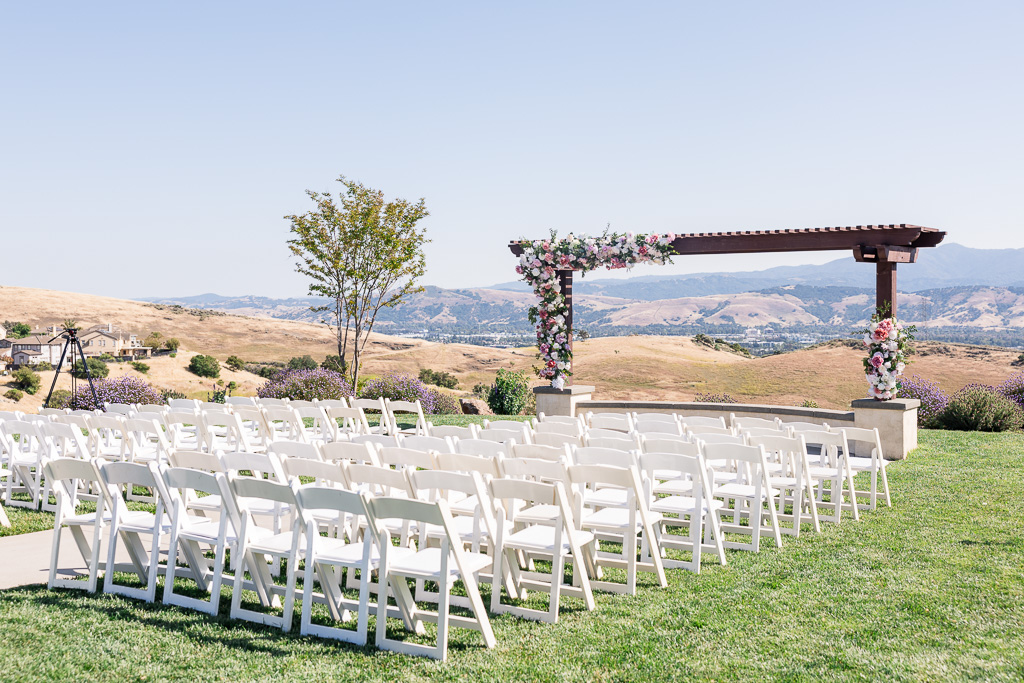 The Ranch at Silver Creek San Jose ceremony site setup