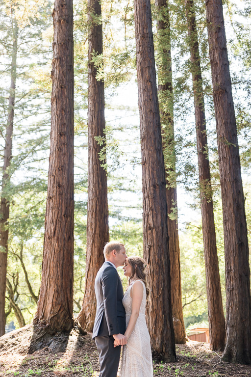 wedding photo in the redwoods of The Mountain Terrace in Woodside