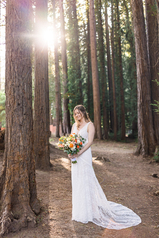 bridal solo in the redwoods of Woodside