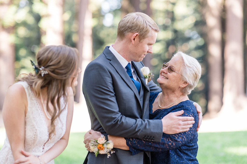 cute moment between groom and his mom