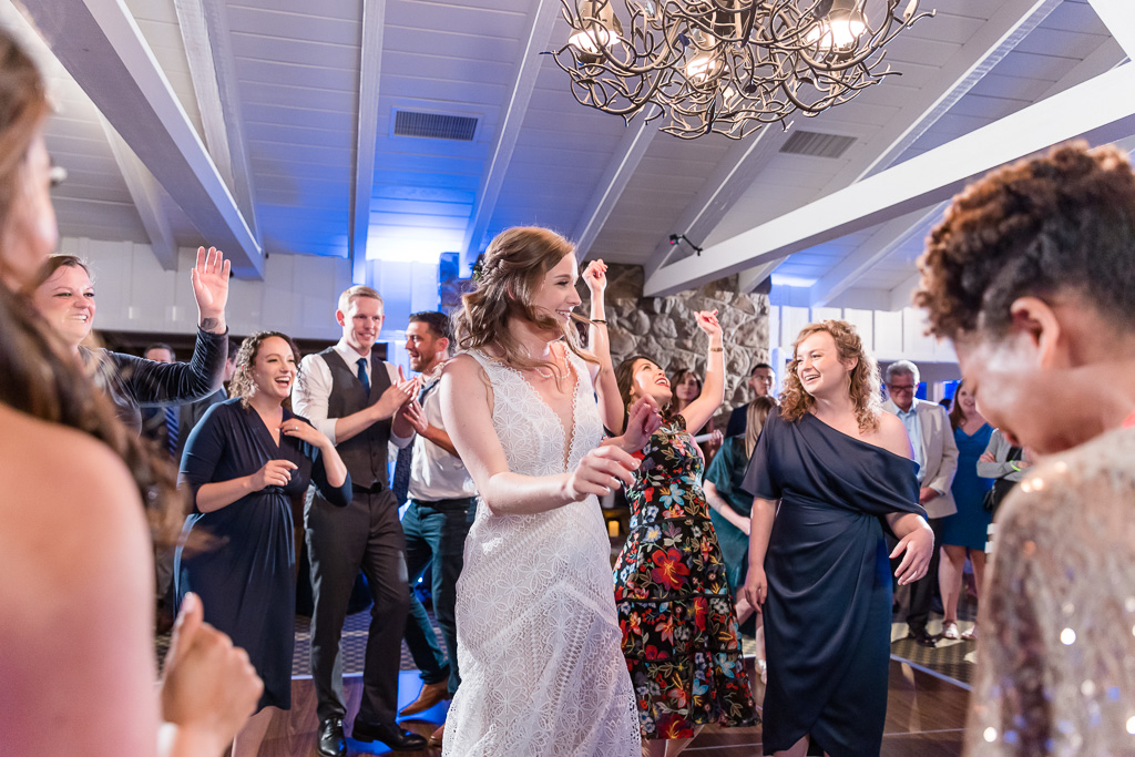 bride at the center of the dance floor