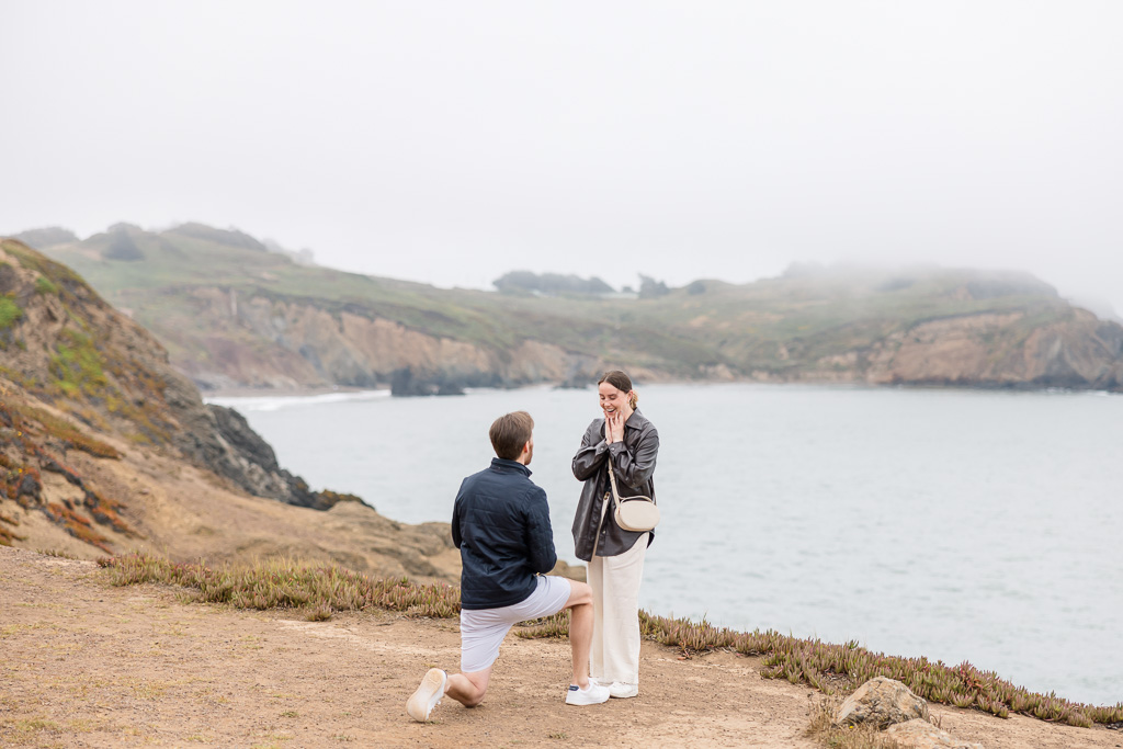 Rodeo Beach trail surprise proposal up on cliffside