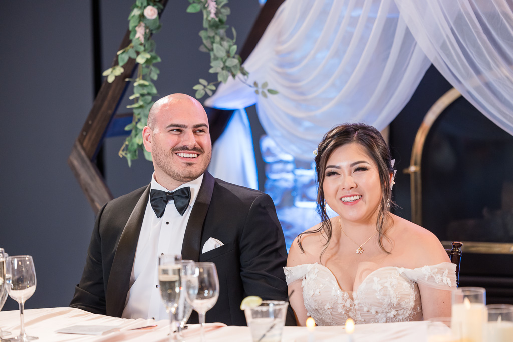 bride and groom speech reactions