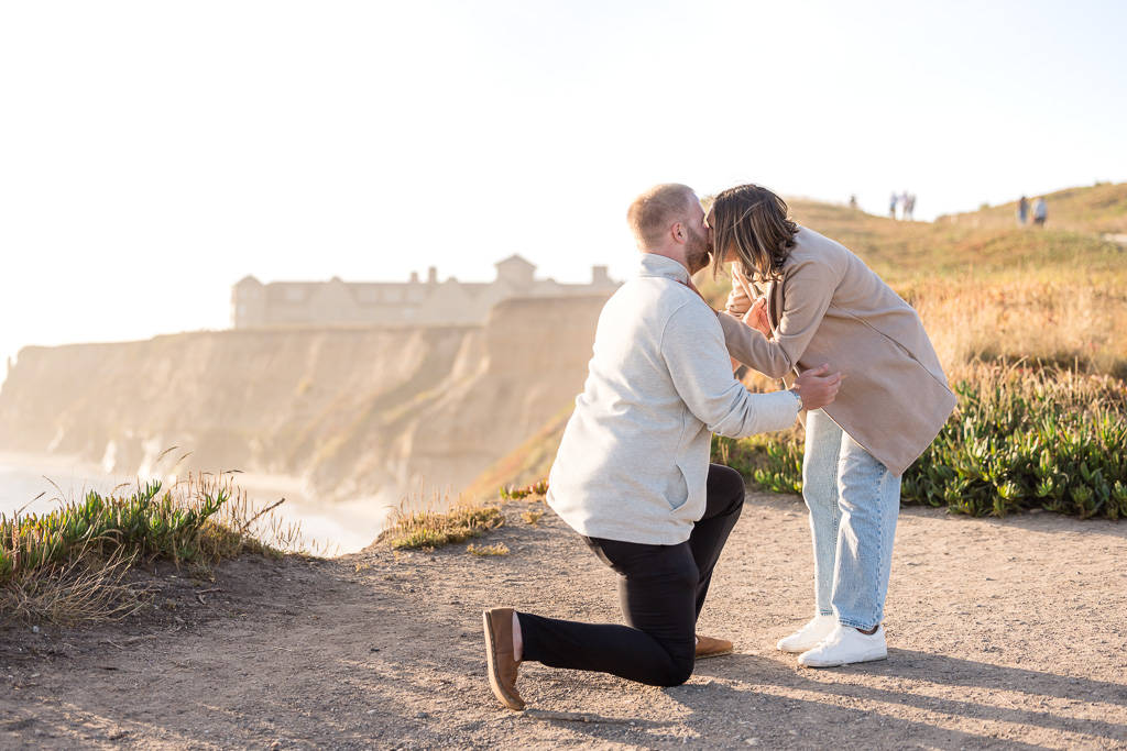 proposal on the cliffs near the Ritz-Carlton