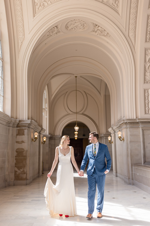 beautiful wedding photo at SF City Hall