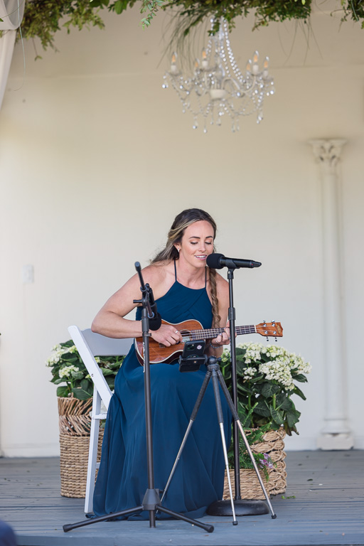 musical performance by bridesmaid