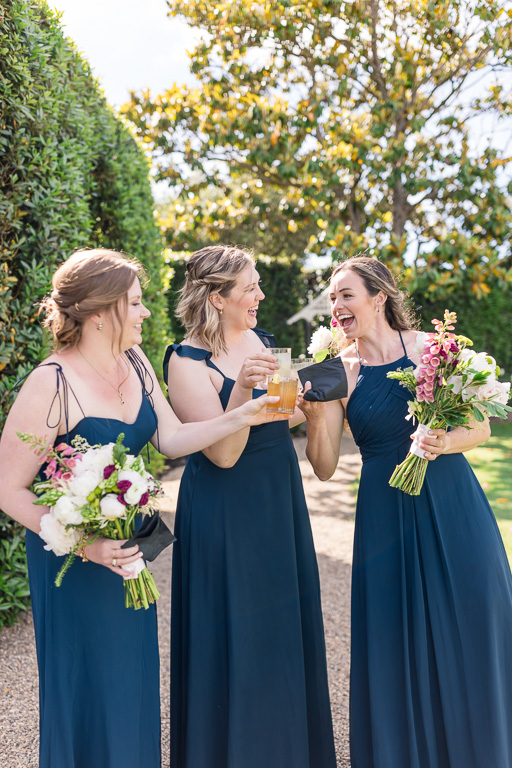 bridesmaids enjoying a drink
