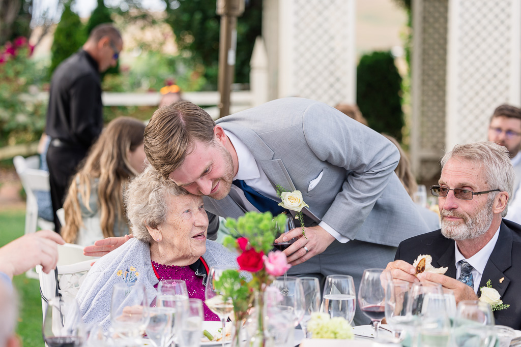 groom with grandma