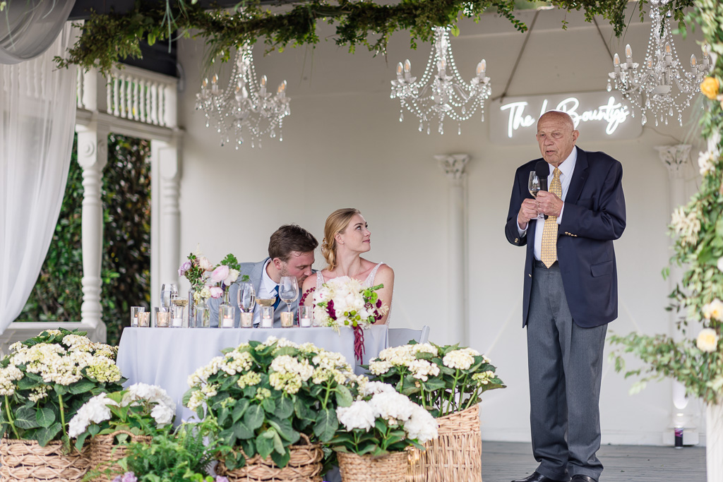 grandfather giving a wedding toast