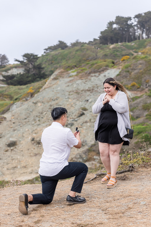 San Francisco hiking trail surprise proposal