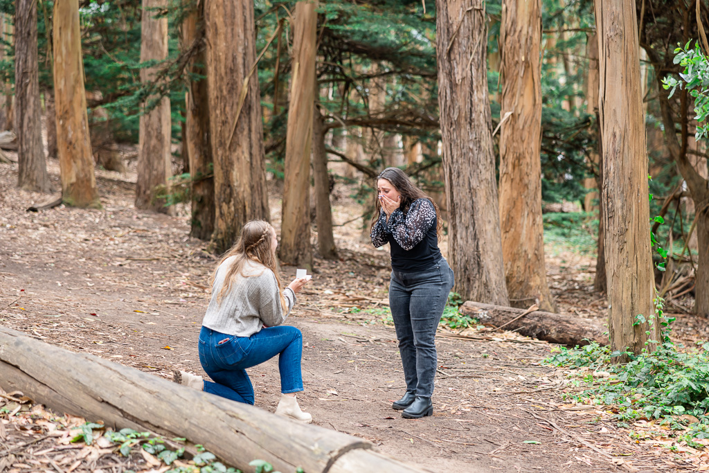 San Francisco woodsy proposal at Lovers’ Lane